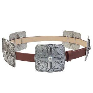Western Buckle-Size Concho Belt